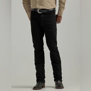 Wrangler Men’s Cowboy Cut Slim Fit Vintage Black Denim Jeans Size 28 X 36